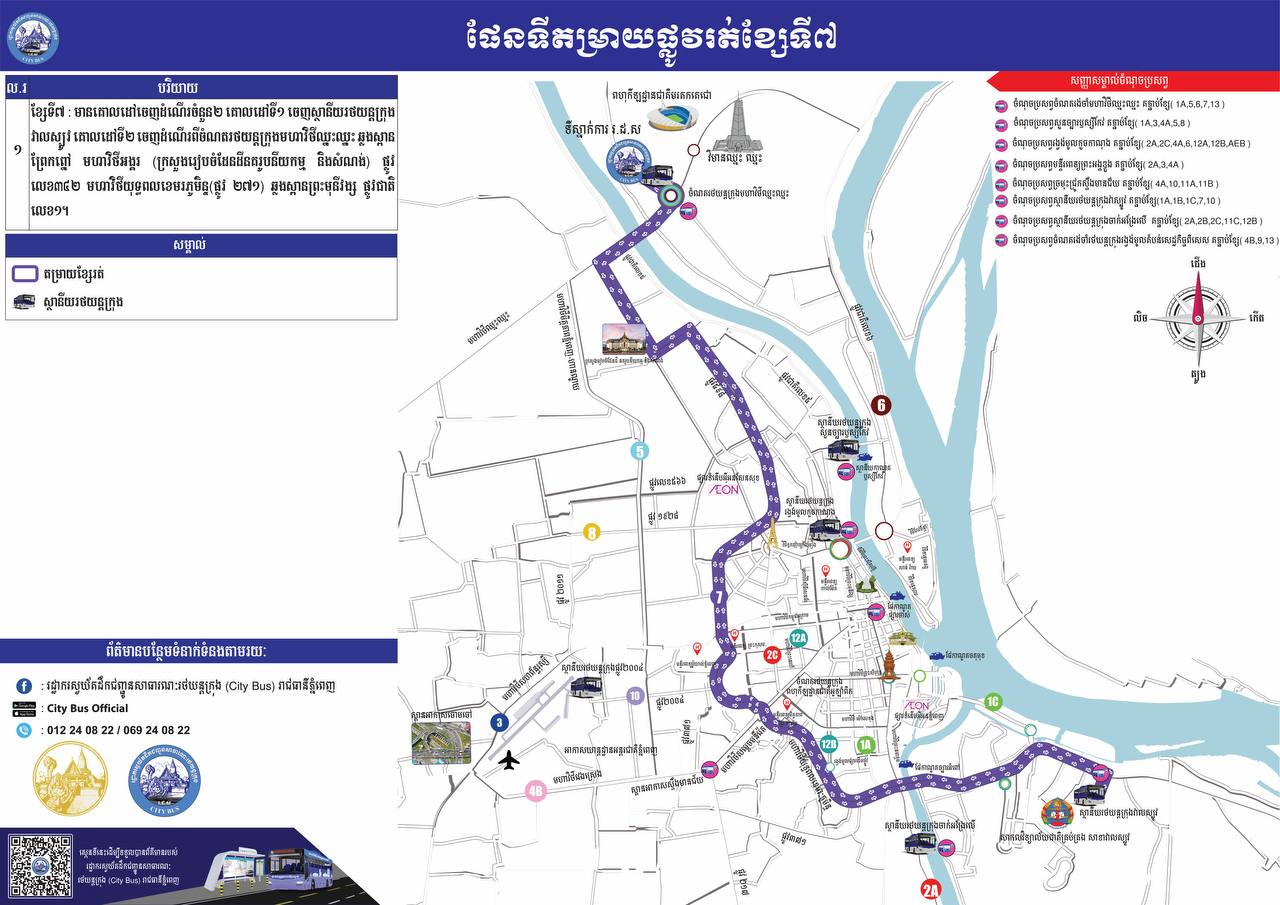  ស្ដីពី ការកែសម្រួលស្ថានីយចេញដំណើរខ្សែរត់ទី៣ ខ្សែរត់ទី៥ និងខ្សែរត់ទី៧
របស់រដ្ឋាករស្វយ័តដឹកជញ្ជូនសាធារណៈរថយន្តក្រុង (City Bus) រាជធានីភ្នំពេញ។



សូមចូលរួមធ្វើដំណើរតាមរថយន្តក្រុងសាធារណៈ (City Bus) រាជធានីភ្នំពេញ ដើម្បី៖


-កាត់បន្ថយគ្រោះថា្នក់ចរាចរណ៍ ការកកស្ទះចរាចរ

-សន្សំសំចៃថវិកា និង

-កាត់បន្ថយការបំពុលបរិស្ថាន


សូមគាំទ្រសេវារថយន្តក្រុងសាធារណៈ(City Bus) រាជធានីភ្នំពេញ!


រថយន្តក្រុង រថយន្តរបស់ខ្ញុំ!

City Bus My Bus!  - image 4